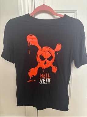 OTF Hell Week Graphic Tee with Orange Skull